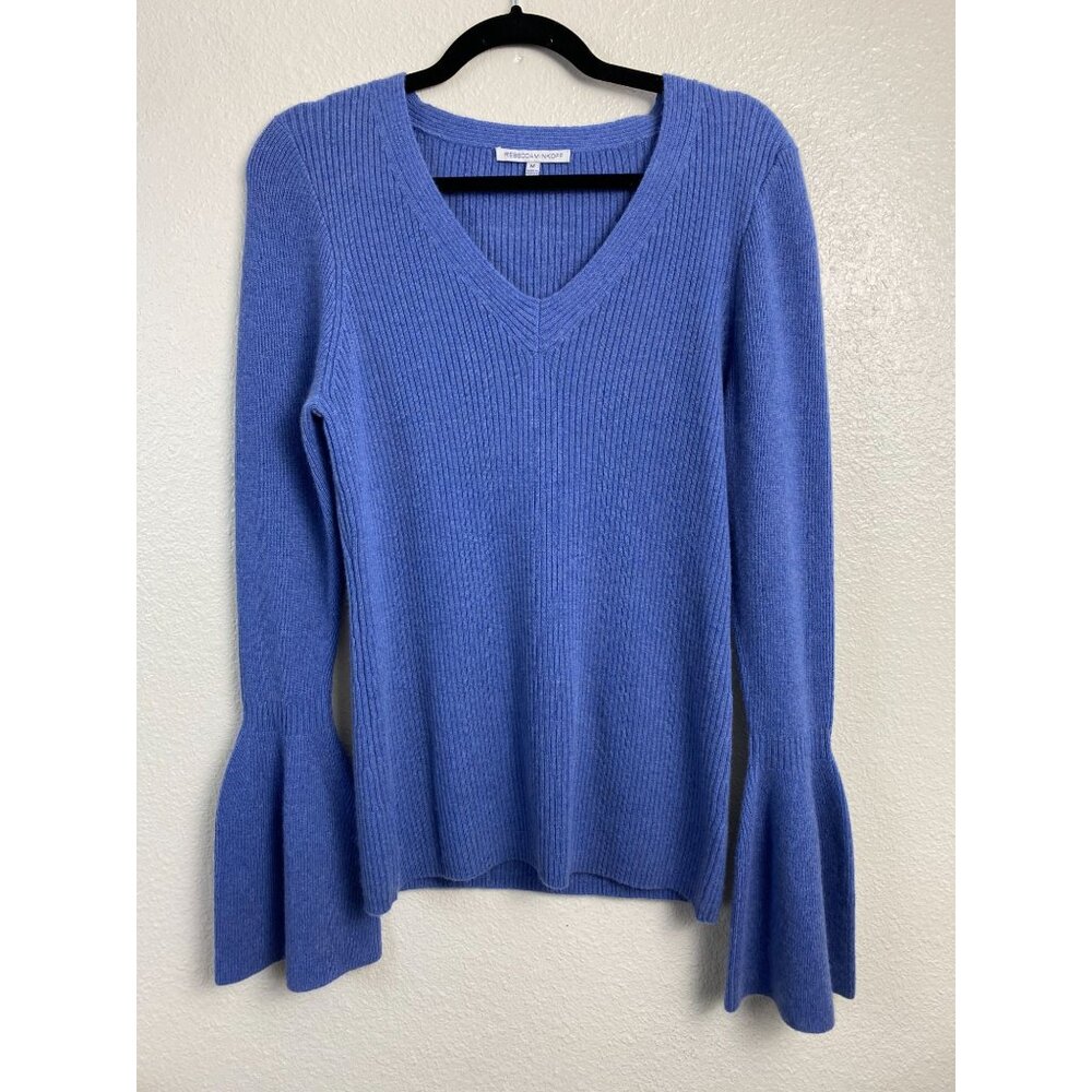 Rebecca Minkoff Bell Long Sleeves Ribbed Sweater Womens Size Medium Western Boho